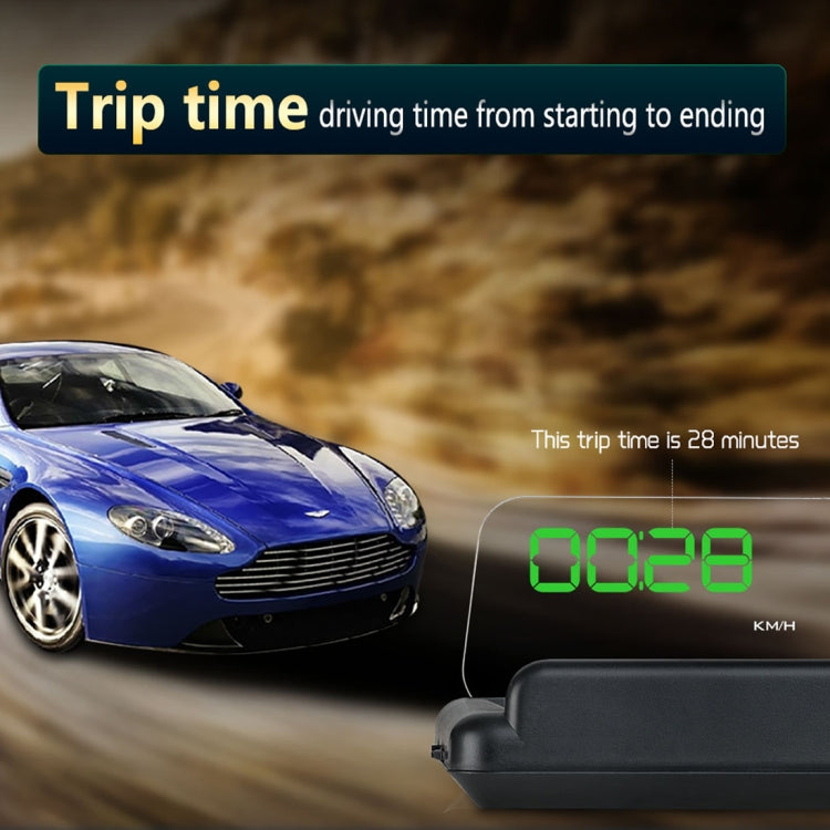 T900 GPS per auto HUD Scheda riflettente virtuale HD Head-up Display, visualizzazione velocità e distanza di guida/tempo, allarme di velocità eccessiva, tensione e bassa tensione, guida a fatica, T900  Green + White, T900 Blue + White, T900  White
