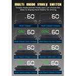 T900 GPS per auto HUD Scheda riflettente virtuale HD Head-up Display, visualizzazione velocità e distanza di guida/tempo, allarme di velocità eccessiva, tensione e bassa tensione, guida a fatica, T900  Green + White, T900 Blue + White, T900  White