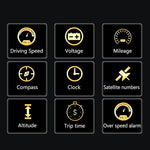 T900 GPS per auto HUD Scheda riflettente virtuale HD Head-up Display, visualizzazione velocità e distanza di guida/tempo, allarme di velocità eccessiva, tensione e bassa tensione, guida a fatica, T900  Green + White, T900 Blue + White, T900  White