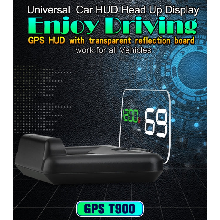 T900 GPS per auto HUD Scheda riflettente virtuale HD Head-up Display, visualizzazione velocità e distanza di guida/tempo, allarme di velocità eccessiva, tensione e bassa tensione, guida a fatica, T900  Green + White, T900 Blue + White, T900  White