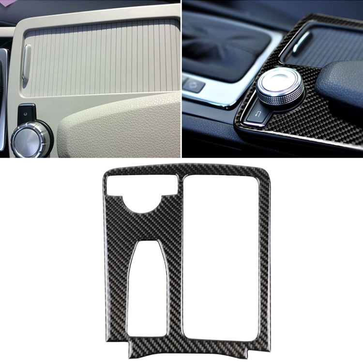 Adesivo decorativo per pannello di posizione dell'ingranaggio con guida a sinistra in fibra di carbonio per auto per Mercedes-Benz W204 2007-2013 / W212 2010-2012, Left Drive Gear Position (W212)
