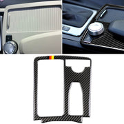Auto Bandiera Tedesca In Fibra di Carbonio Guida A Destra Posizione del Cambio Pannello Adesivo Decorativo per Mercedes-Benz W204 2007-2013 / W212 2010-2012, Right Drive Gear Position (German Flag)