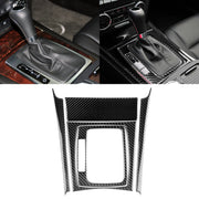 Adesivo decorativo per pannello di posizione dell'ingranaggio di guida a sinistra in fibra di carbonio da 5 pezzi per Mercedes-Benz W204 2007-2013, Left Drive Gear Position