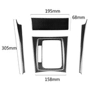 Adesivo decorativo per pannello di posizione dell'ingranaggio di guida a sinistra in fibra di carbonio da 5 pezzi per Mercedes-Benz W204 2007-2013, Left Drive Gear Position