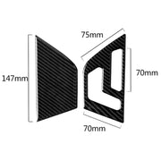 Adesivo decorativo per pannello di regolazione del sedile con guida a destra in fibra di carbonio per auto da 2 pezzi per Mercedes-Benz W204 2007-2013, Right Drive Seat Adjustment