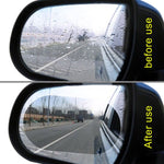 Pellicola protettiva per specchietto retrovisore ovale in PET per auto, trasparente, antiappannamento, impermeabile, pellicola protettiva antipioggia, dimensioni: 10x15 cm, 10x15cm