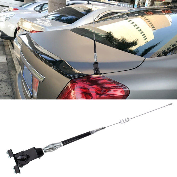 PS-512 Antenna cellulare con montaggio su vetro, decorazione universale per auto, antenna estensibile, Length: 60cm Black silver