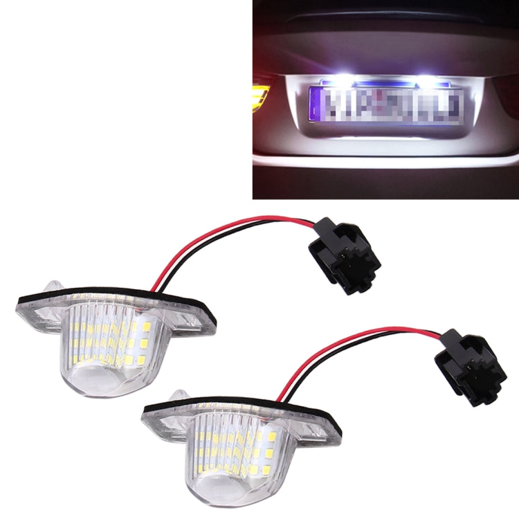 2 PZ DC 12V 2W 120LM 6000K Luce targa LED 18-SMD 3528 Lampadine Lampade per Honda JAZZ (FIT) 02-17, Odyssay 08-17, Stream 01-05, CR-V 07-17, For Honda JAZZ(FIT)