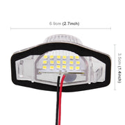 2 PZ DC 12V 2W 120LM 6000K Luce targa LED 18-SMD 3528 Lampadine Lampade per Honda JAZZ (FIT) 02-17, Odyssay 08-17, Stream 01-05, CR-V 07-17, For Honda JAZZ(FIT)