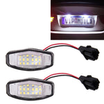 2 PZ DC 12V 2W 120LM 6000K Luce targa LED 18-SMD Lampadine Lampade per Honda Civic VII4/5D 01-05, VIII 06-17, City 4D 03-09, Lengend 99-04, For Honda Civic