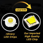 2 pezzi 51W 3500LM 6500K luce bianca 17 LED impermeabili luci da lavoro per barche per auto marine faretti lampadine a LED, 30 gradi regolabili, DC 10-30V, 51W, Spot Light+51W