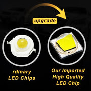 2 pezzi 51W 3500LM 6500K luce bianca 17 LED impermeabili luci da lavoro per barche per auto marine faretti lampadine a LED, 30 gradi regolabili, DC 10-30V, 51W, Spot Light+51W