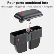 Scatola portaoggetti laterale per console multifunzionale universale per auto, tasca laterale, con cuscinetto di supporto per il gomito, with Pad