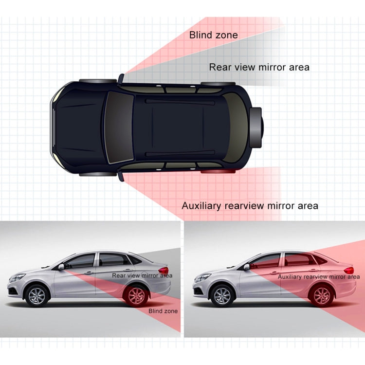 3R-093 Specchietto laterale per punto cieco ruotabile a 360 gradi per auto, 3R-093