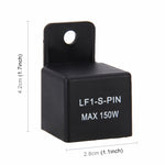 Controllo della velocità del segnale del relè lampeggiatore di direzione della luce LED universale a 2 pin per motocicli Hyper Flash, LED Light Turn Flasher