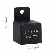 Controllo della velocità del segnale del relè lampeggiatore di direzione della luce LED universale a 2 pin per motocicli Hyper Flash, LED Light Turn Flasher