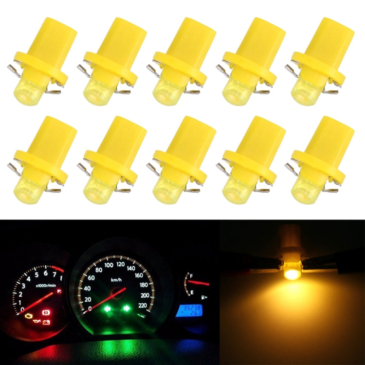 10 pezzi 0,4 W B8.5 pannello strumenti a cuneo COB LED luce cruscotto indicatore cluster lampadina, 0.4W B8.5