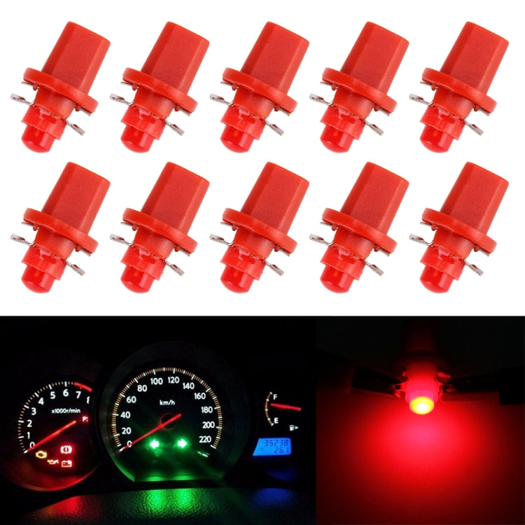 10 pezzi 0,4 W B8.5 pannello strumenti a cuneo COB LED luce cruscotto indicatore cluster lampadina, 0.4W B8.5