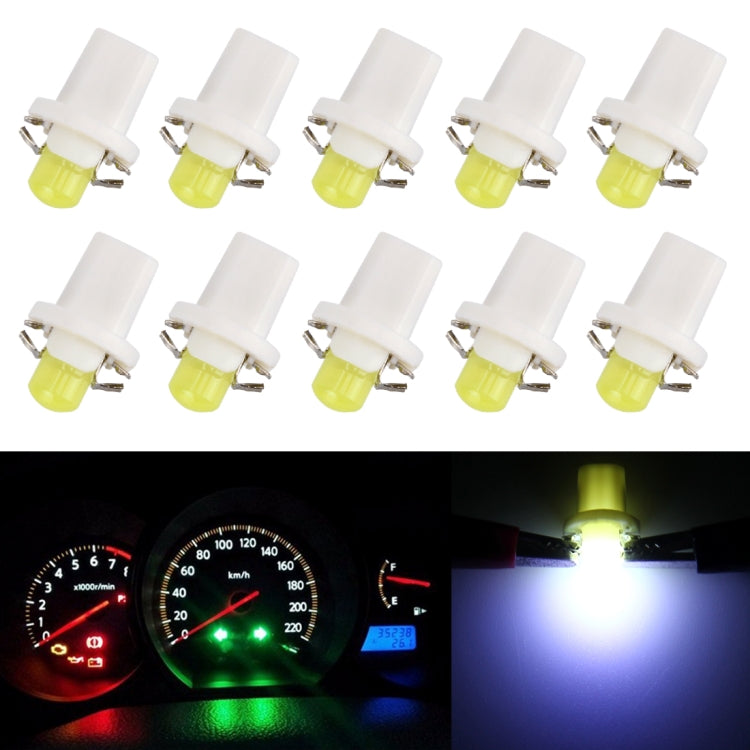 10 pezzi 0,4 W B8.5 pannello strumenti a cuneo COB LED luce cruscotto indicatore cluster lampadina, 0.4W B8.5