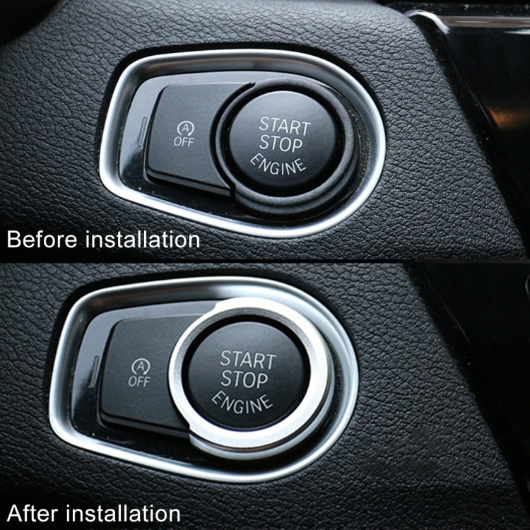 Decorazione pulsante avviamento motore BMW in lega alluminio