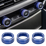 Custodia per manopola del condizionatore d'aria in lega di alluminio per auto da 3 pezzi per Honda Accord di decima generazione, For Honda Tenth Generation Accord(Blue), For Honda Tenth Generation Accord(Red)