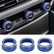 Custodia per manopola del condizionatore d'aria in lega di alluminio per auto da 3 pezzi per Honda Accord di decima generazione, For Honda Tenth Generation Accord(Blue), For Honda Tenth Generation Accord(Red)
