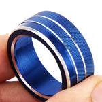 Custodia per manopola del condizionatore d'aria in lega di alluminio per auto da 3 pezzi per Honda Accord di decima generazione, For Honda Tenth Generation Accord(Blue), For Honda Tenth Generation Accord(Red)