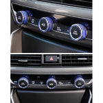 Custodia per manopola del condizionatore d'aria in lega di alluminio per auto da 3 pezzi per Honda Accord di decima generazione, For Honda Tenth Generation Accord(Blue), For Honda Tenth Generation Accord(Red)
