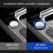 Decorazione adesiva in lega di alluminio con pulsante di avviamento del motore dell'auto per Volkswagen, For Volkswagen (Engine Start), For Volkswagen