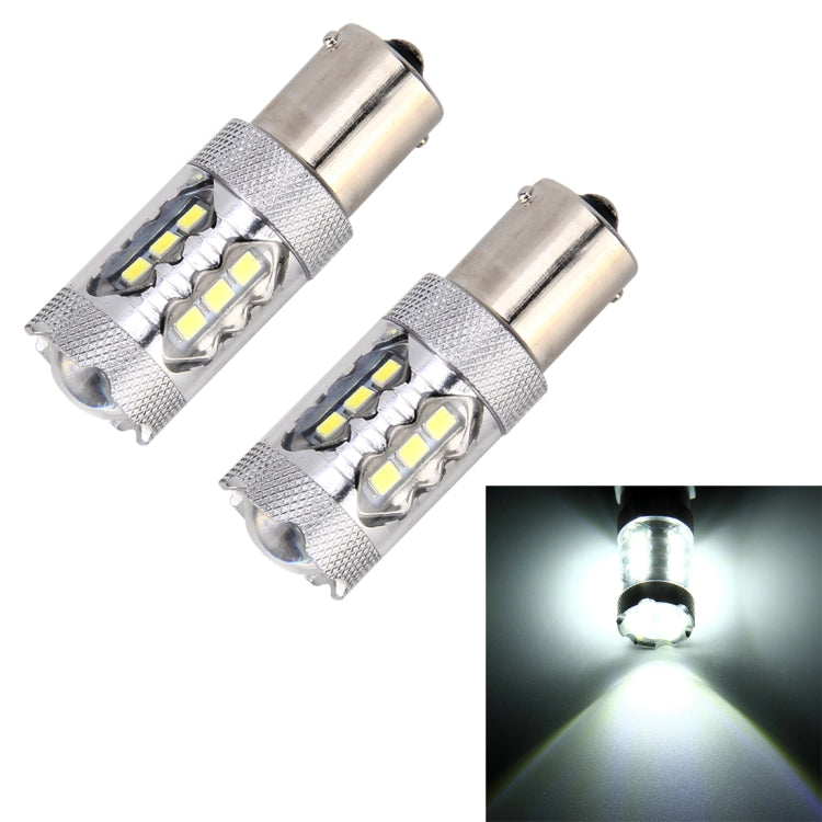 2 PZ 1156 / BA15S 5W 250LM 6000K Luci di retromarcia per auto per auto Luci di retromarcia 16 LED Lampade SMD-2835, DC 12V, 1156 / BA15S 5W
