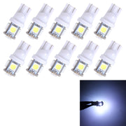 Lampada per luci di ingombro per auto 10PCS T10 3W 5500K SMD 5050 5 LED, DC 12V, 5630-5smd LED