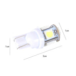 Lampada per luci di ingombro per auto 10PCS T10 3W 5500K SMD 5050 5 LED, DC 12V, 5630-5smd LED