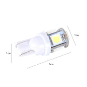 Lampada per luci di ingombro per auto 10PCS T10 3W 5500K SMD 5050 5 LED, DC 12V, 5630-5smd LED