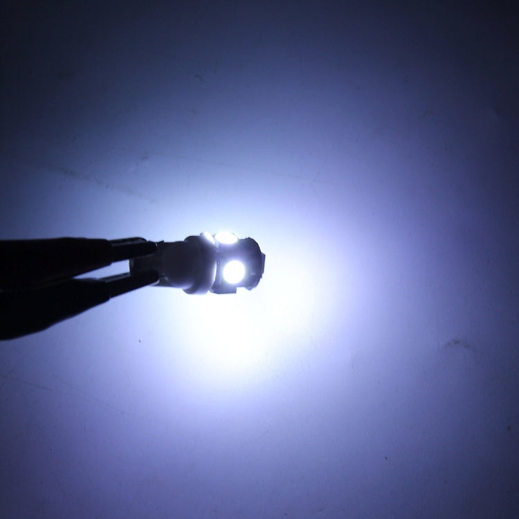 Lampada per luci di ingombro per auto 10PCS T10 3W 5500K SMD 5050 5 LED, DC 12V, 5630-5smd LED