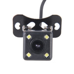 720×540 Pixel effettivi PAL 50HZ / NTSC 60HZ CMOS II Telecamera di retromarcia per auto universale impermeabile con 4 lampade a LED, DC 12V, Lunghezza cavo: 4m, 4 LED Lamp