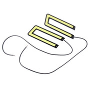 2 pezzi DC 12V 10W 800LM 5500K COB Lampada per luci di marcia diurna DRL per auto, lunghezza cavo: 50 cm, DC 12V 10W