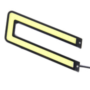 2 pezzi DC 12V 10W 800LM 5500K COB Lampada per luci di marcia diurna DRL per auto, lunghezza cavo: 50 cm, DC 12V 10W