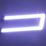 2 pezzi DC 12V 10W 800LM 5500K COB Lampada per luci di marcia diurna DRL per auto, lunghezza cavo: 50 cm, DC 12V 10W