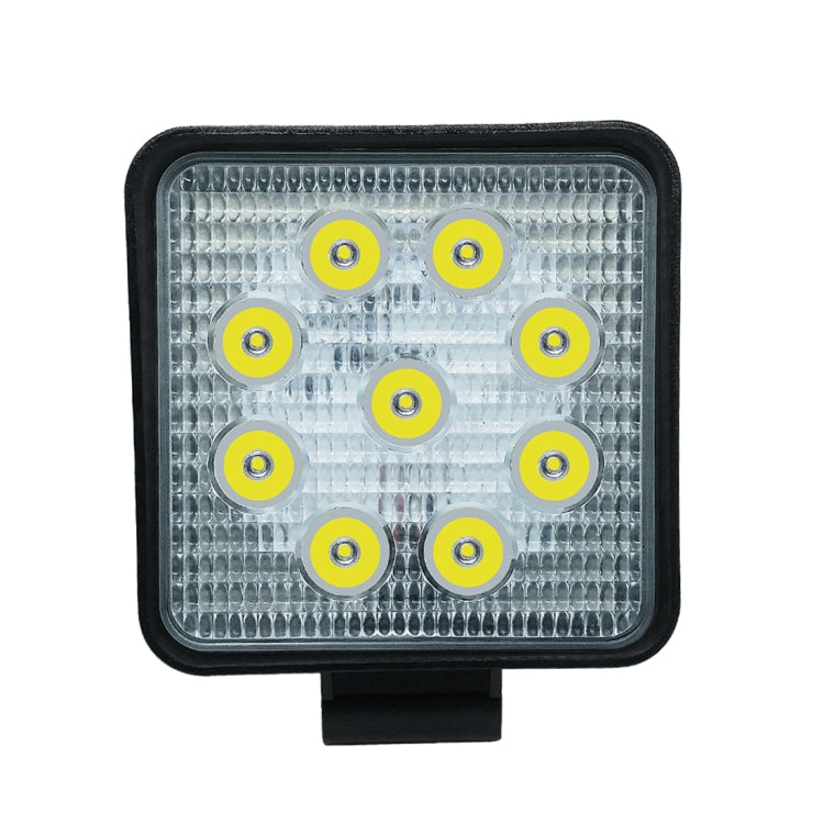 Lampadine a LED per faretti da lavoro nautici per barche per auto impermeabili a forma quadrata a luce bianca da 6,7 W, DC 9-30 V, 27W