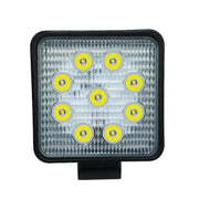 Lampadine a LED per faretti da lavoro nautici per barche per auto impermeabili a forma quadrata a luce bianca da 6,7 W, DC 9-30 V, 27W