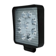 Lampadine a LED per faretti da lavoro nautici per barche per auto impermeabili a forma quadrata a luce bianca da 6,7 W, DC 9-30 V, 27W