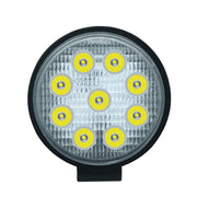 Lampadine a LED per faretti da lavoro marini per barche per auto impermeabili a forma rotonda a luce bianca da 6,7 W, DC 9-30 V, 27W