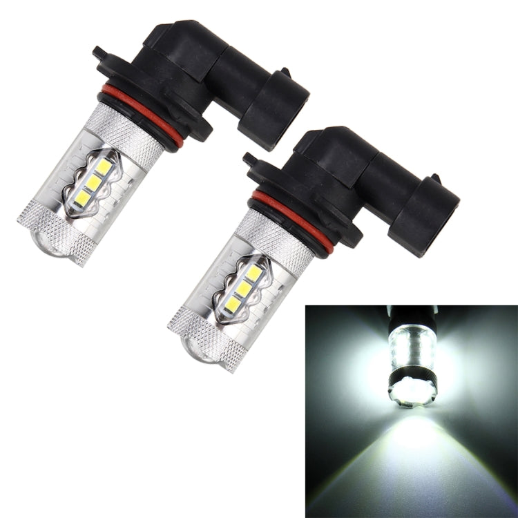 2 fendinebbia per auto HB4 / 9006 DC 12V 5W 250LM con 16 lampadine LED SMD-2835 (luce bianca), HB4 / 9006