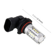 2 fendinebbia per auto HB4 / 9006 DC 12V 5W 250LM con 16 lampadine LED SMD-2835 (luce bianca), HB4 / 9006
