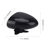 3R-046 Specchietto laterale destro per punto cieco ruotabile a 360 gradi per auto, Right Black, Right White