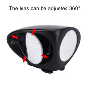 3R-046 Specchietto laterale destro per punto cieco ruotabile a 360 gradi per auto, Right Black, Right White