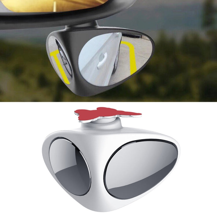 3R-046 Specchietto laterale destro per punto cieco ruotabile a 360 gradi per auto, Right Black, Right White