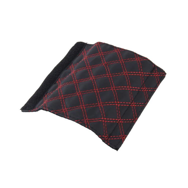 2 pezzi di copertura del freno a mano per auto, pomello del cambio, set di cuscini per leva del cambio, copertura per accessori per auto, decorazione interna, 2 PCS  Red, 2 PCS Red  White