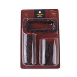 3 pezzi copertura freno a mano per auto pomello del cambio leva del cambio set di cuscini set di specchietti retrovisori copertura accessori per auto decorazione interna pad, 3 PCS Red, 3 PCS White