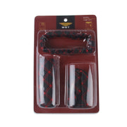 3 pezzi copertura freno a mano per auto pomello del cambio leva del cambio set di cuscini set di specchietti retrovisori copertura accessori per auto decorazione interna pad, 3 PCS Red, 3 PCS White